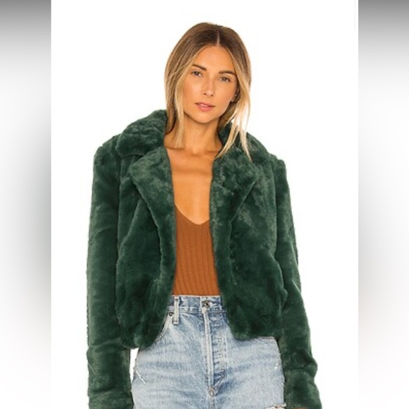 Blank NYC Jackets & Blazers - Blank NYC Faux Fur Moto Jacket in Field Day/ XS/ new